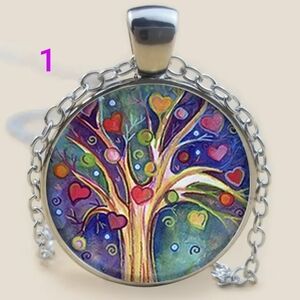 COLORFUL Tree Pendant Necklace